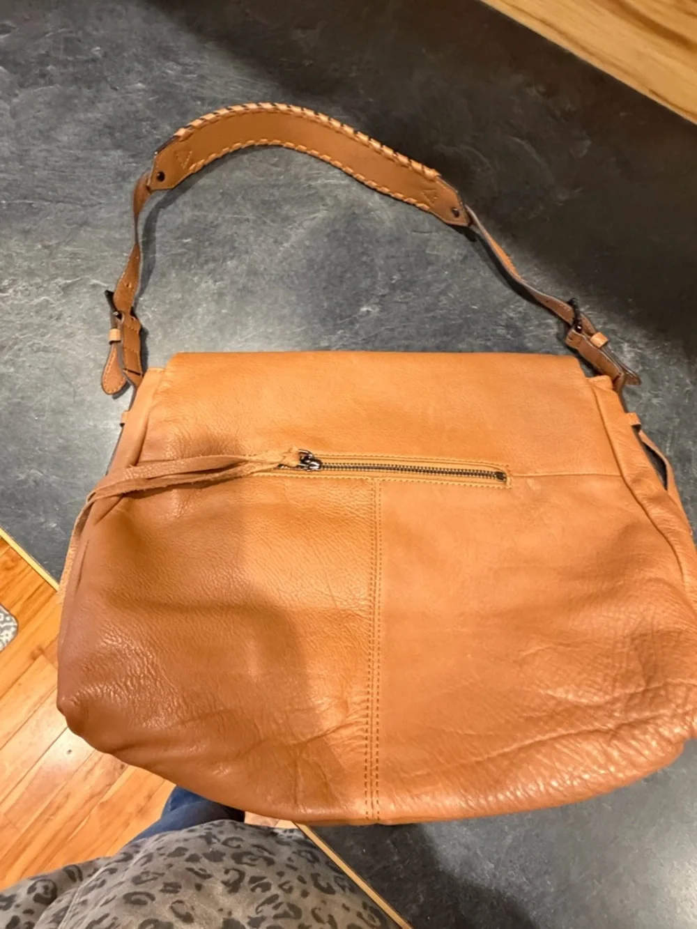 Aimee Kestenberg Tan Leather Hobo Shoulder Bag
